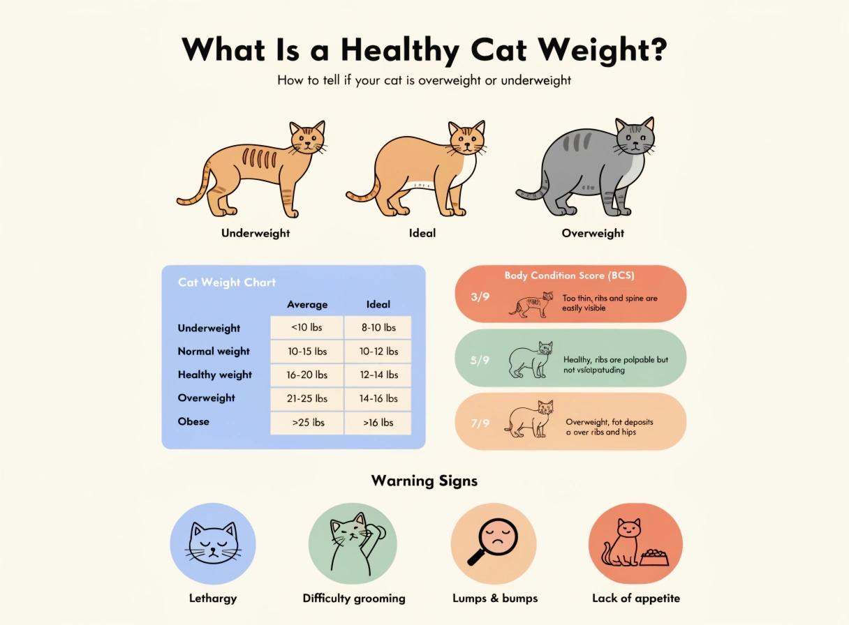 What Is a Healthy Cat Weight? Chart, Body Condition and Warning Signs