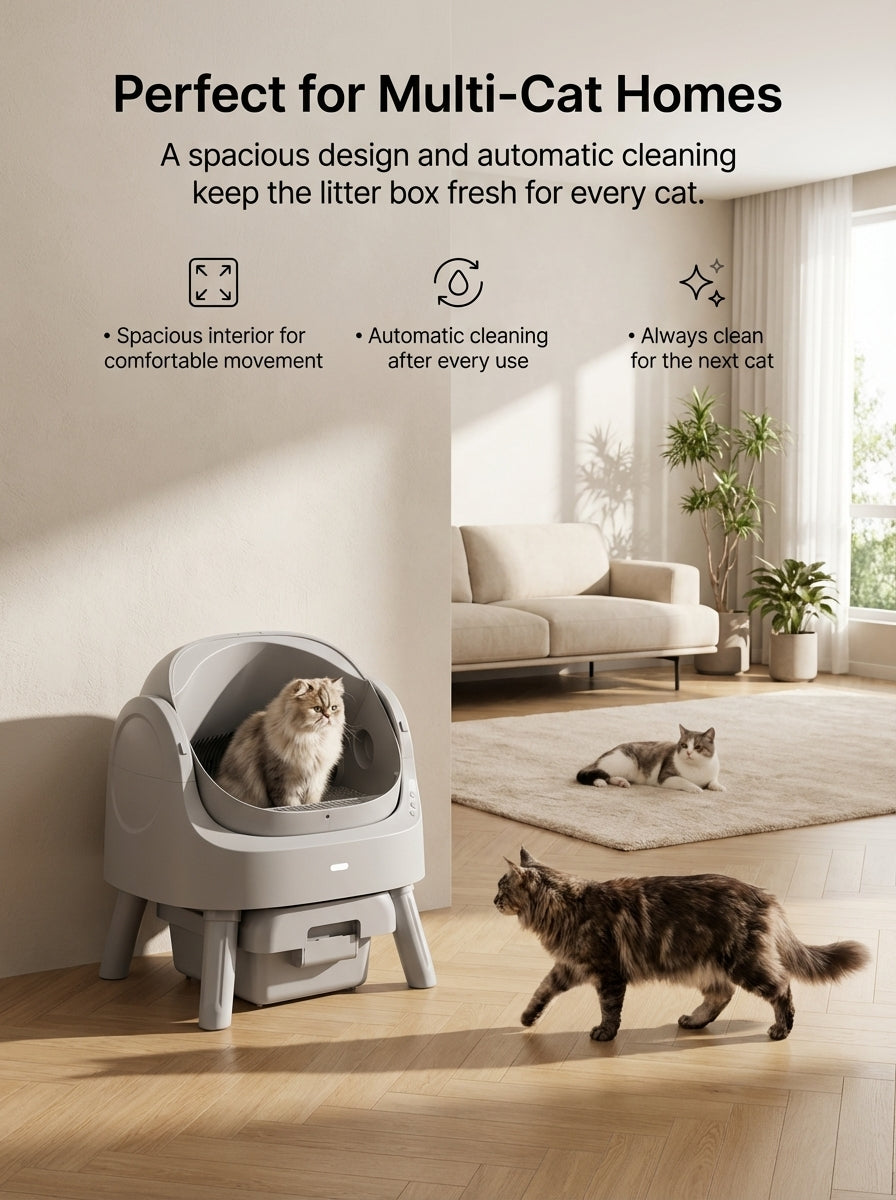 AutoScooper 11 Cat Litter Box-Pink